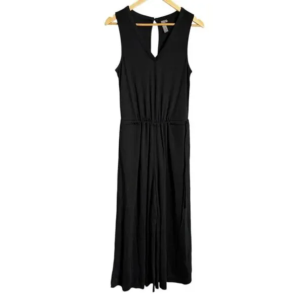 Sweaty Betty Black Cruise Wide Leg V-Neck Sleeveless Travel Jumpsuit Size XS - Picture 2 of 10